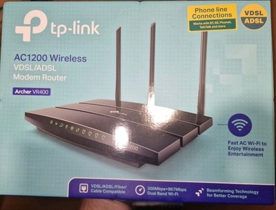 TP-Link Archer VR400 AC1200 WLAN VDSL ADSL Modem Router Dual Band