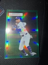Topps Chrome 2025 Mookie Betts Green Refractor /99 + Jackie Robinson 55DH-3