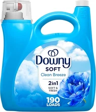 Downy Clean Breeze Fabric Softener Liquid, Scent, 140 fl oz, 190 Loads