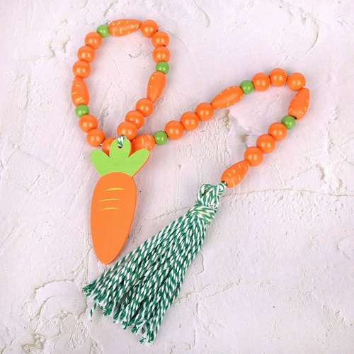 Tassel Easter Wood Pendant Easter Hanging Decor Happy Easter Decor - Picture 11 of 12