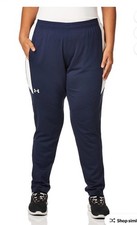 Under Armour Loose Rival Knit Pants Woman  s Navy  White Size Medium