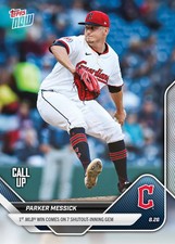 Parker Messick Guardians Call-Up 1st Win 2025 MLB Topps NOW Card 612