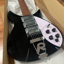 Reissue John Lennon 60s 325C64 Jetglo Electric Guitar Chrome Hardware HHH Pickup