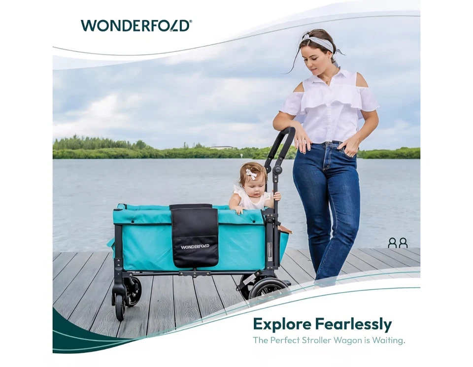WONDERFOLD W1 Cochecito Original Vagón (2 Plazas) - Cochecito Plegable... Foto 2 de 4