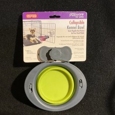 Dexas Popware Green Oval for Pets Dog Collapsible Kennel Bowl