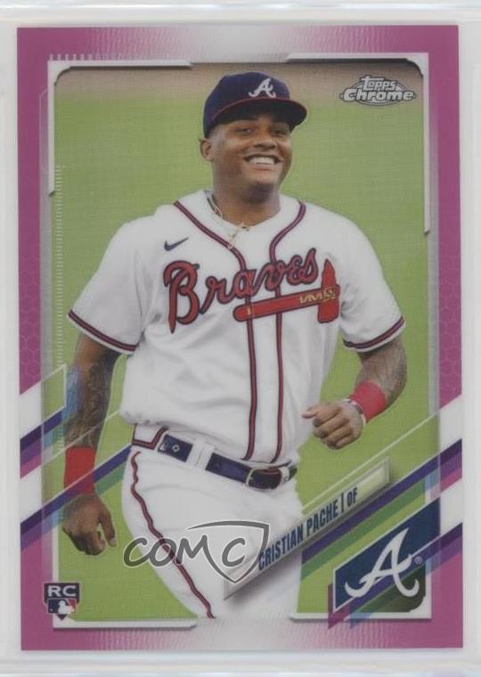2021 Topps Chrome Pink Refractor Cristian Pache #178 Rookie RC