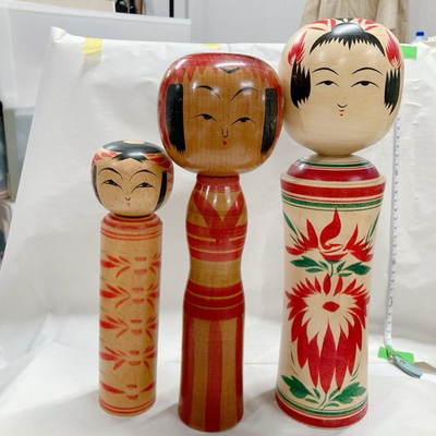 #ad Kokeshi Doll Set of 3 by Takahashi Kinzo Niiyama Hisaji amp; Tadao One of a Kind $120.00
