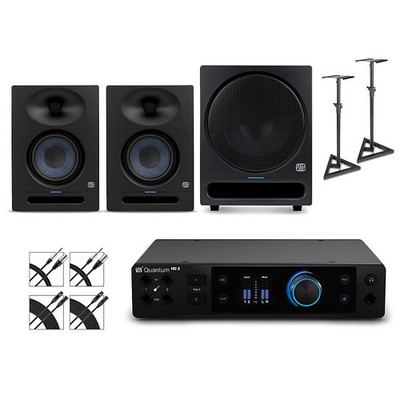 PreSonus Quantum HD2 Audio Interface wEris MonitorsPro Sub10CablesStands