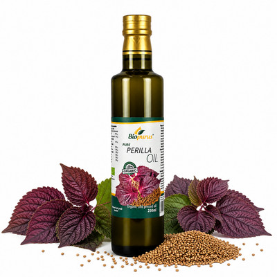 Biopurus zertifiziertes Bio kaltgepresstes Perilla Samenöl 250ml