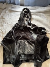Bebe Women  sCropped Sport Plush Black Hoodie  Size M
