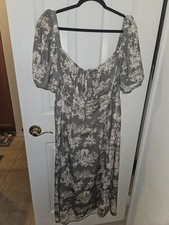 Cider Brand Milk Maid Style Dress In  Unique Western Print Size 2X Plus NWT