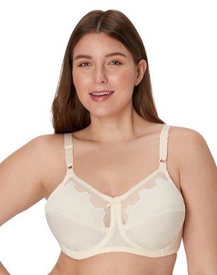 Vintage 60s Bra Beige Original Full Coverage 36C Pinup Bullet Bra Floral NWT