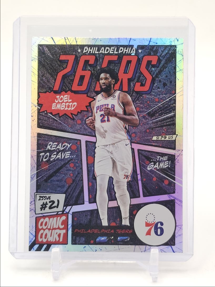 JOEL EMBIID 2025-26 TOPPS COMIC COURT RAINBOW FOIL SP 76ERS Q4347