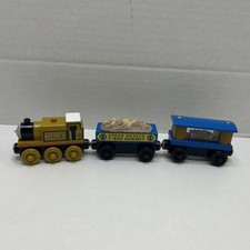 Thomas Wooden Railway Stepney & Museum Car Set T-Rex Fossil Rolfs Treasure 2003