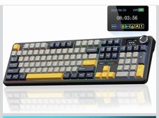 AULA F108 PRO - Teclado mecánico inalámbrico con pantalla y perilla,