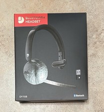 Dytole DY108 Bluetooth Headset Wireless Mono Office Headphones with USB Dongle
