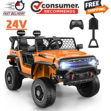 24V Ride On Car with Remote 3-Speed 4WD/2WD Switchable 4x100W Motor Kids Gifts