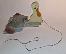 JOUET à TIRER ANCIEN VERS 1920 CANARD