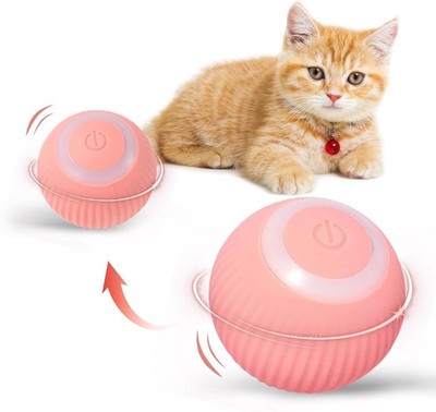Elektrischer Katzenball mit LED-Licht - Interaktives Spielzeug für Katzen