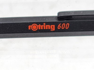 ROtring 600 Ballpoint Pen, Medium Point, Black Ink, Black Barrel, Refillable
