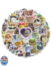 GAUENEEN 100 Pcs Cute Cat Meme Stickers, Funny Kitten Stickers fo