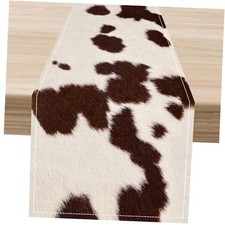 Cow Print Table Runner, Western Rustic Brown 13x36" Table Runner Cow Print-6