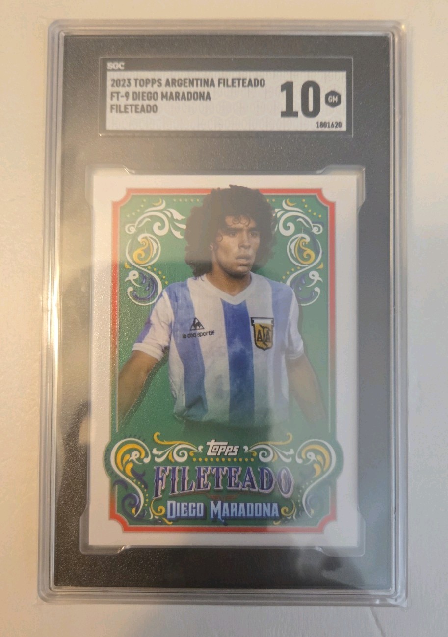 2023 Topps Argentina Fileteado Fileteado Diego Maradona Ft-9 Sgc 10 Gem Mint view 2