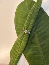 Hand Crafted Women s Wire Ring With 4 Milky White Beads Size 6.75