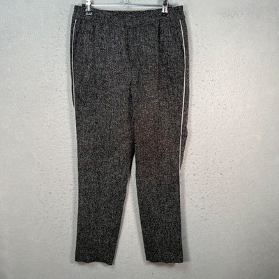 Topman Mens Size 28R Slim Fit Gray Trousers With White Side Stripe Dress Pants