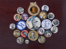 campaign pin pinback button political badge election LOCAL ADVERTISING