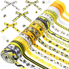 15 Rolls 60 Yards Spring Bee Ribbons Honey Bee Flowers Yellow Gnome Grosgrain St