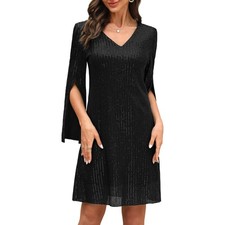 COOAN Wedding Guest Cocktail & Formal Dresses for Women - Lace Sequin Prom