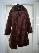 Longline Coat In Chocolate Brown 