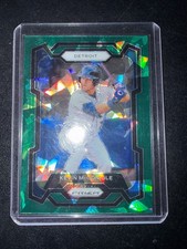 2024 Panini Prizm Kevin McGonigle Green cracked Ice Prizm (RC) #142 Tigers
