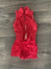 Balera Red Sequin Tassel Dance Costume MC