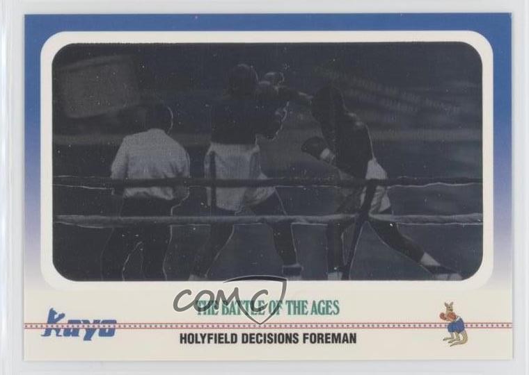 1991 Kayo Evander Holyfield George Foreman #100 0jk3