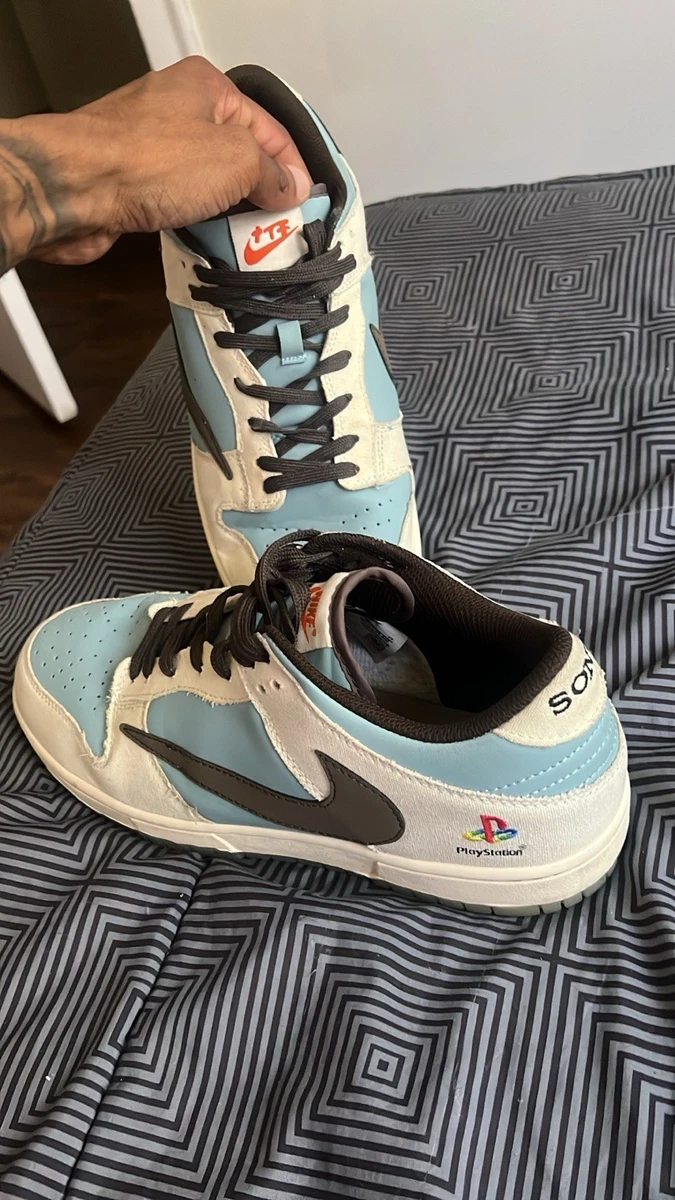 Nike Dunk Low x PlayStation x Travis Scott Blue for Sale
