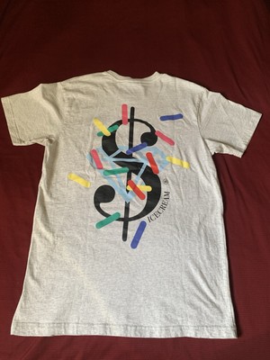 BBC Ice Cream Men s Medium Gray T Shirt Money Sign Art Logo 