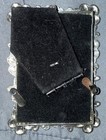 **VINTAGE** Silver & Beige/Cream Enamel & Rhinestones Flowers 2x3 Photo Frame — photo 6