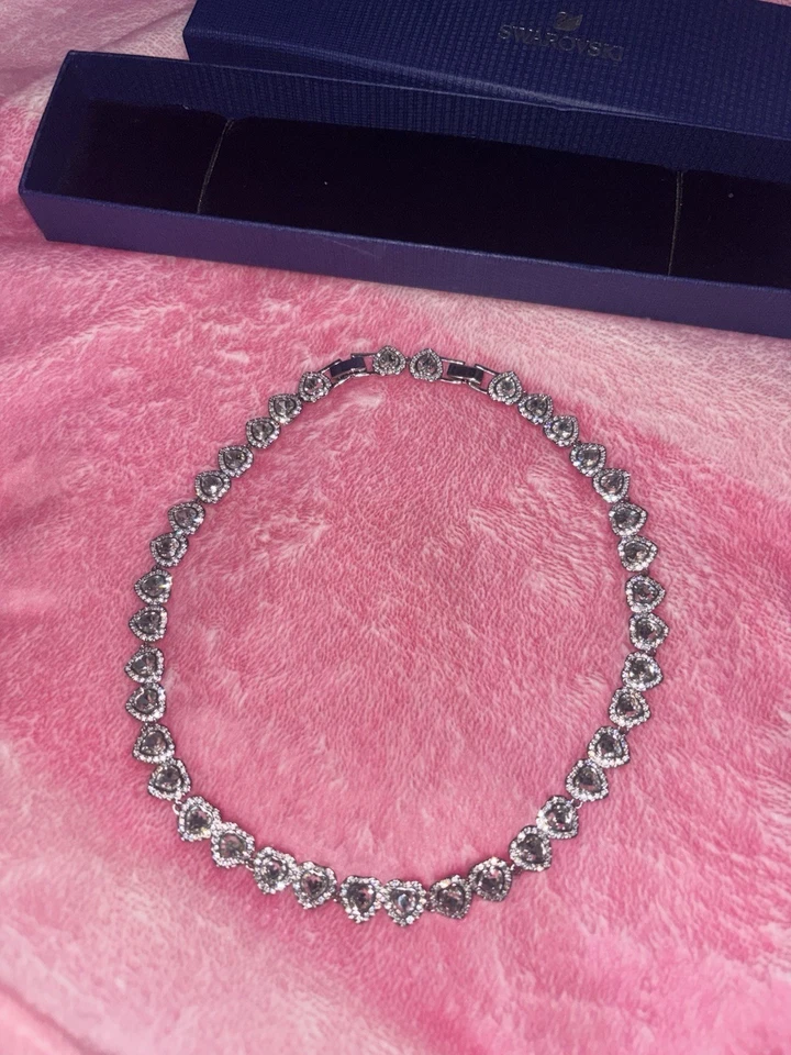 SWAROVSKI ARIANA GRANDE Sparkling Heart Tennis Necklace, Silver Boxed Gift! - Image 2 of 4
