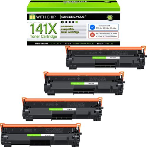 1-4 Pack W1410X Toner Cartridges Lot Work with HP LaserJet M110w MFP M139w M140w