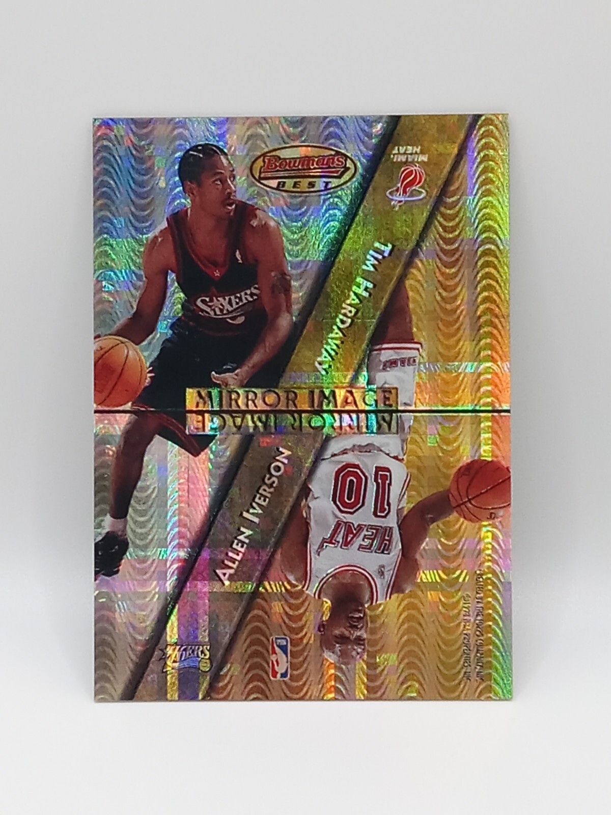 1997 Bowman's Best Mirror Image Atomic Refractor MI3 Allen Iverson/Jason Kidd 