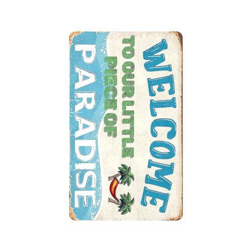 Vintage Style "Welcome To Our Little Piece" Door Mat Rug Indoor Outdoor Decor - Picture 3 of 5