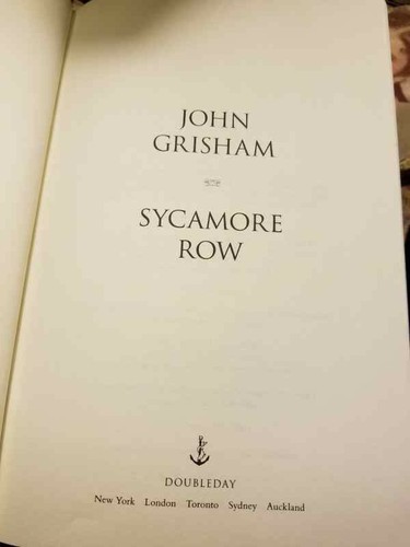 Sycamore Row by John Grisham 2013 1st Edition 1st Printing HB DJ Very GC!!! - Picture 9 of 11