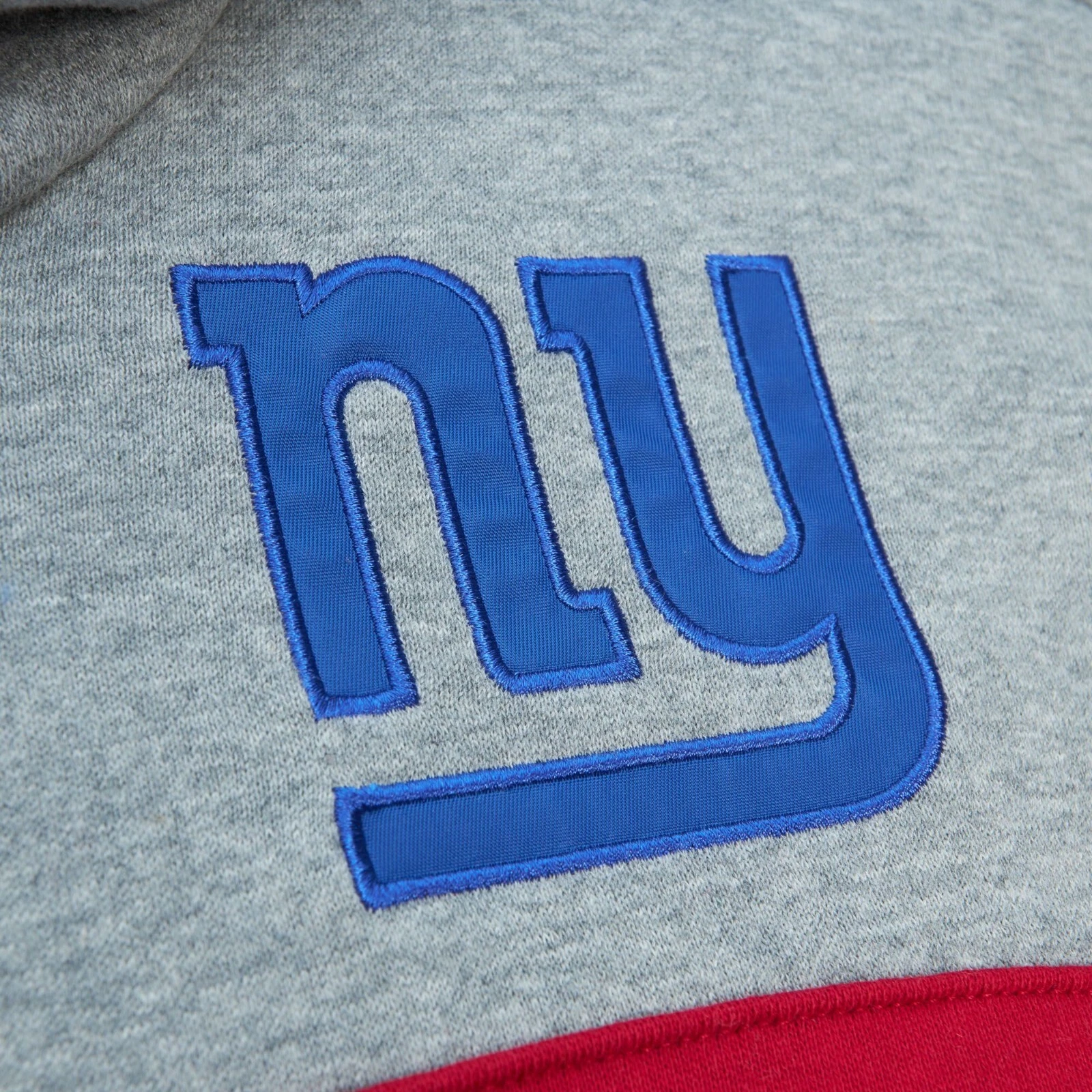 Felpa con cappuccio con licenza New York Giants Mitchell and Ness Head Coach nuova