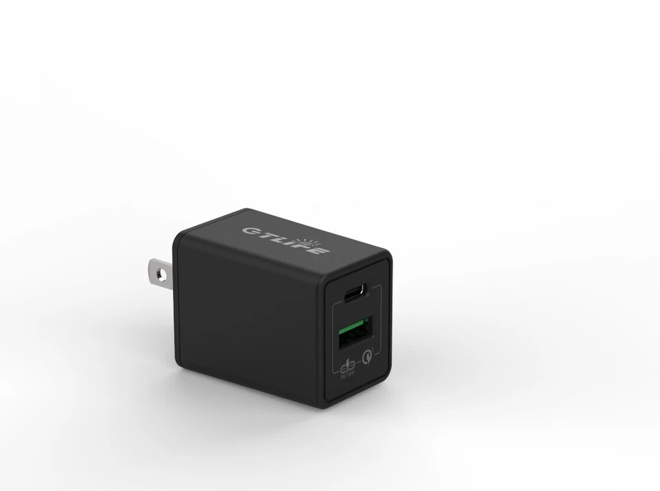 GT Life 18W Dual Wall Charger PD QC 3.0 Fast Charging Adapter for iPhone Samsung - Image 2 of 4