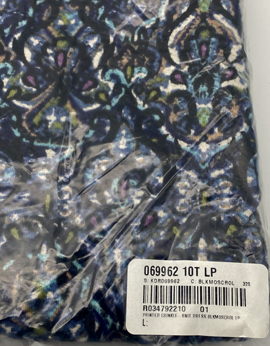 J. Jill - LP - NEW Very Pretty Printed Crinkle-Knit Midi Dress - NWT RARE! - Picture 4 of 5