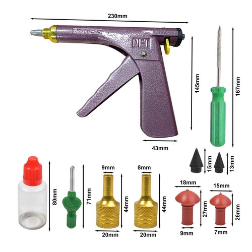 Car Wheel Vacuum Tyre Repair Tool Kit Mushroom Plug Tire Plugger Tubeless w/ Box - Picture 5 of 22