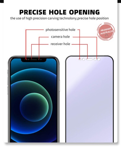 For iPhone 14 Plus XS MAX 13 PRO MAX 12 Mini Anti Blue Ceramic Screen Protector - Picture 5 of 7