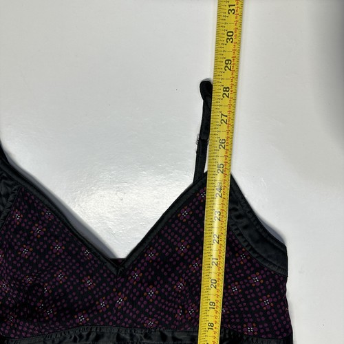 Y2K Babydoll Cami Whimsigoth Fairy Grunge Bow Tie Waist Lettuce Hem Purple Tank - Picture 13 of 14